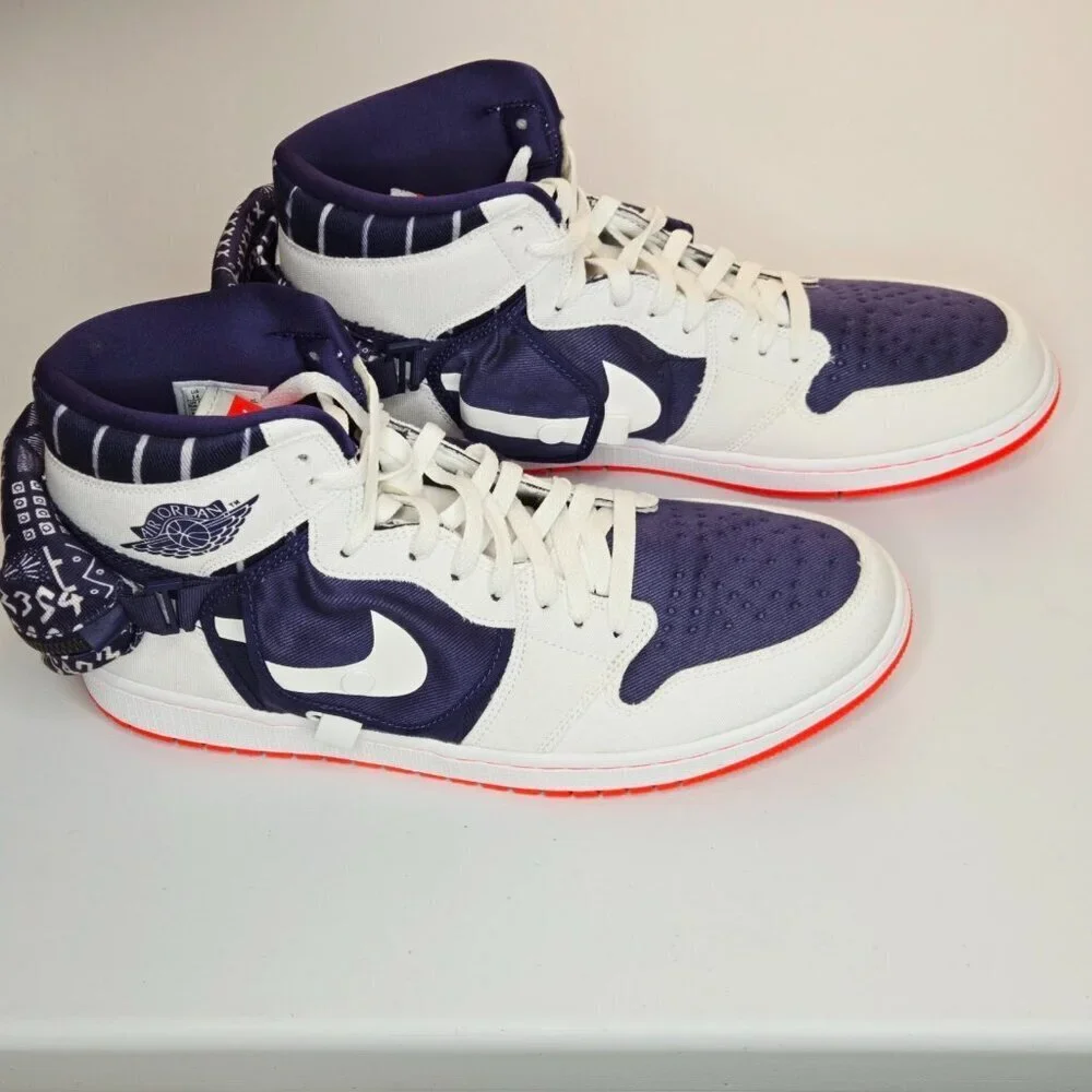 Nike Air Jordan 1 Retro High OG SP Utility Quai 54 White Blue Sz 14 DV1717-100